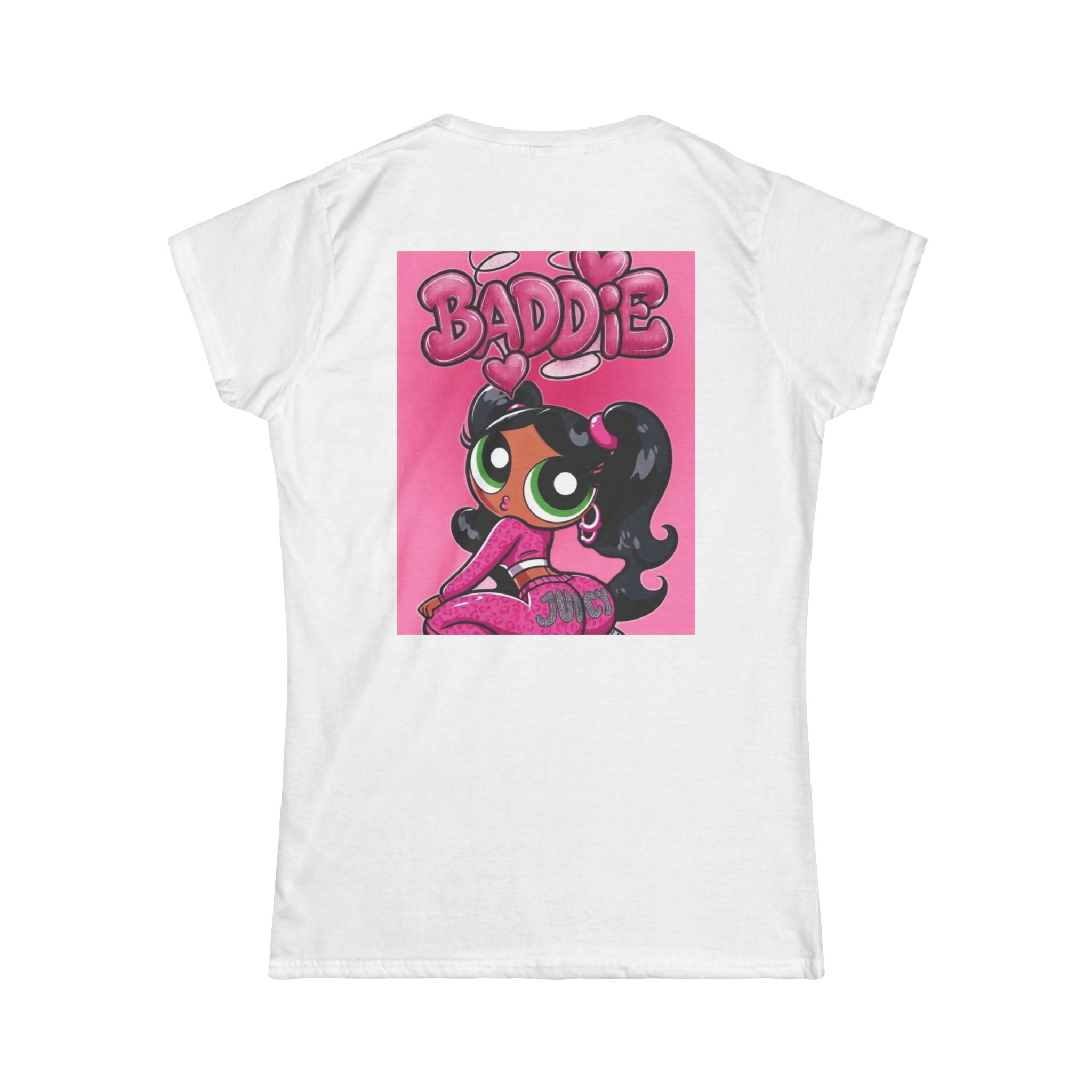 Confidence Looks Cute On Me Tee — Retro Pink Cherries & ‘Baddie’ Graphic Women's T-Shirt