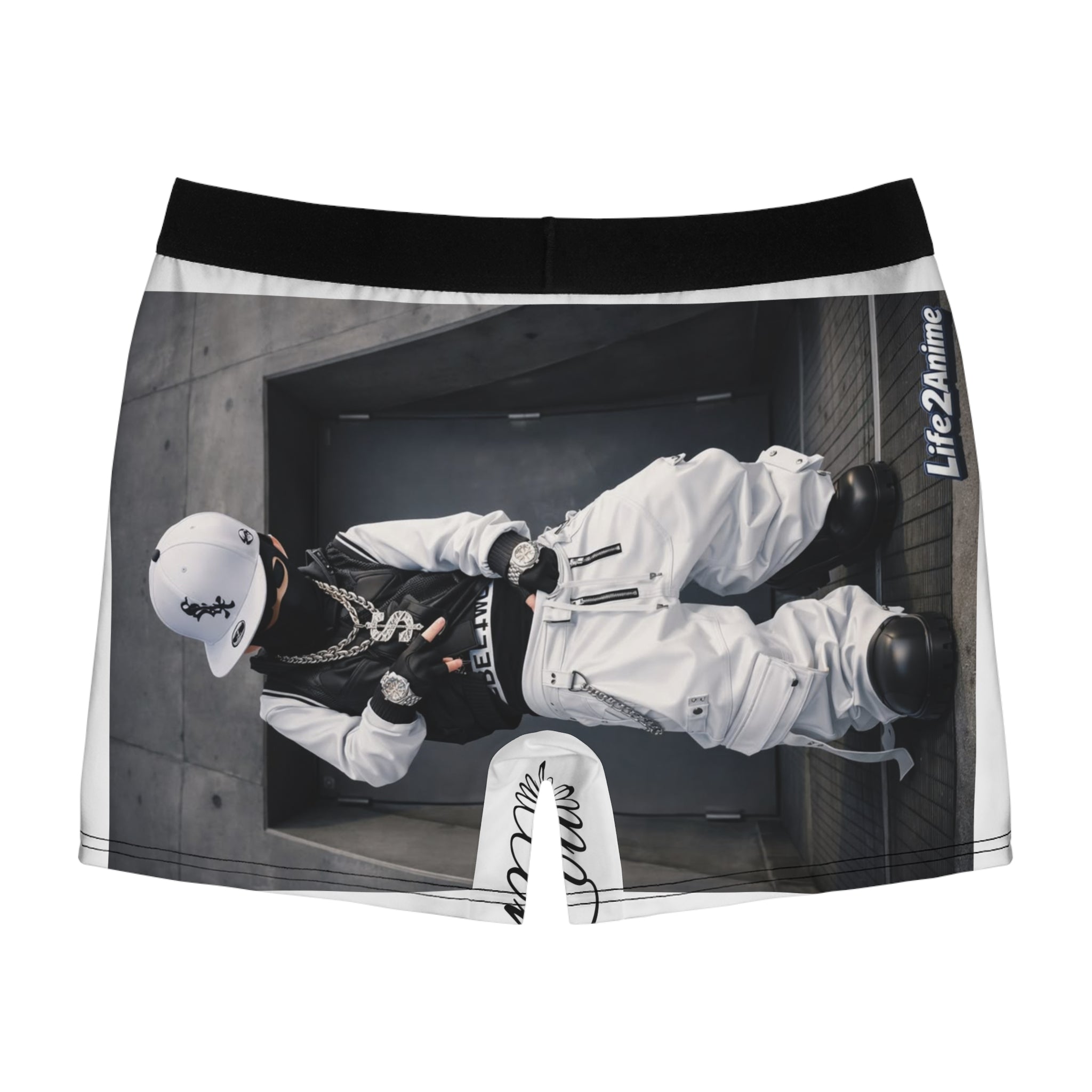 Graphic Boxer Briefs — Luxe Logo & Heart Quote All-Over Print