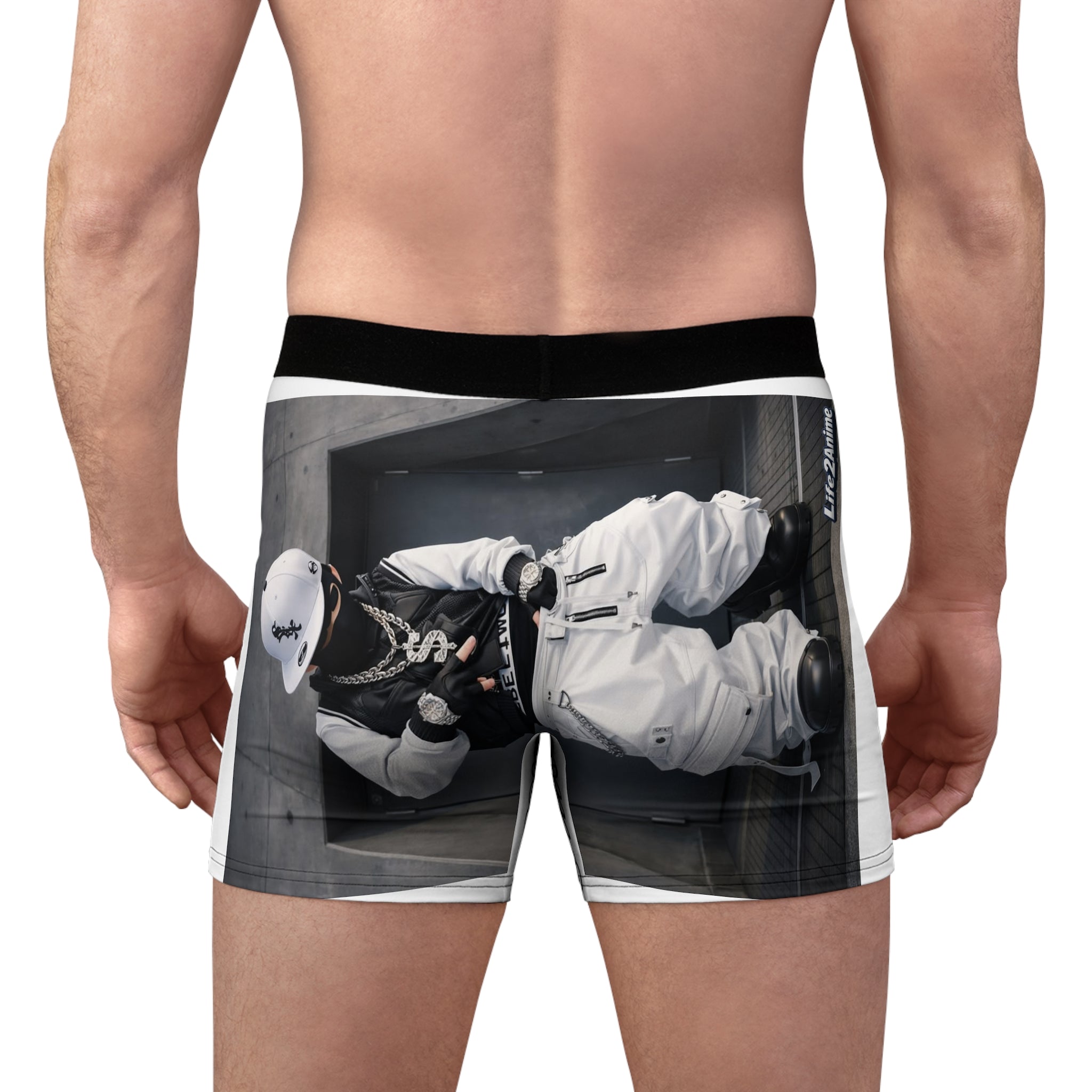 Graphic Boxer Briefs — Luxe Logo & Heart Quote All-Over Print